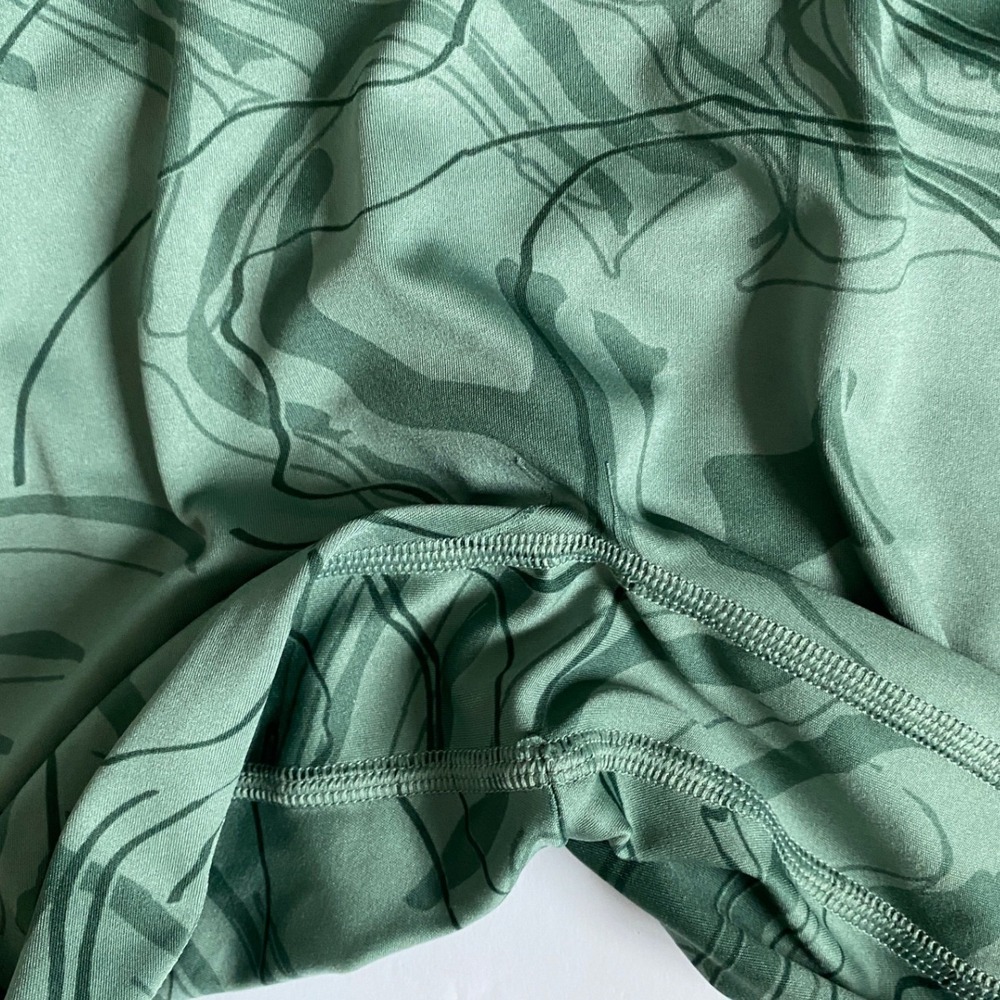Gymshark Wmns Power Support High Waisted Scrunch Bum Legging Green Marble Print - Picture 10 of 10